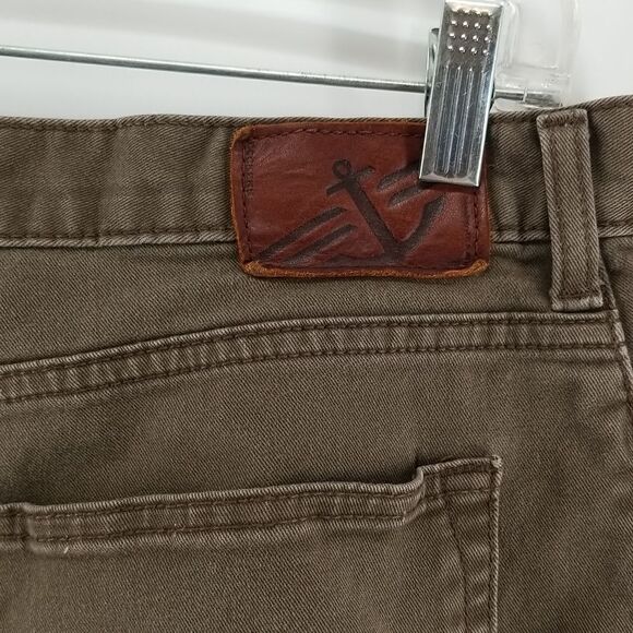 Dockers Jeans Men's Size 32x32 Athletic Fit Tan 5 Pocket Button Zip Closure - Picture 7 of 10